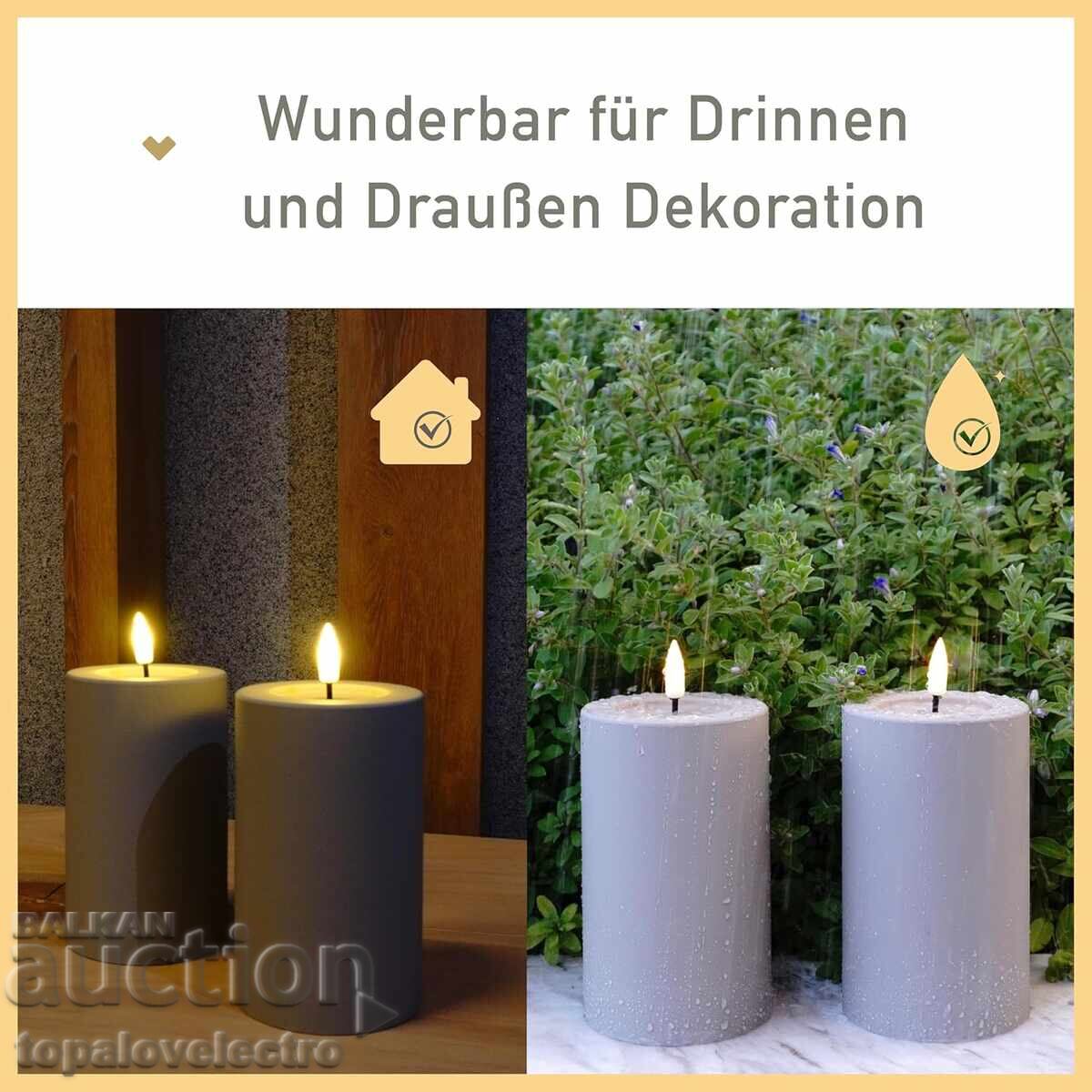 Waterproof LED candles with batteries, 2 pieces in a set - 5 Waterproof LED candles with batteries, 2 pieces in a set - 5