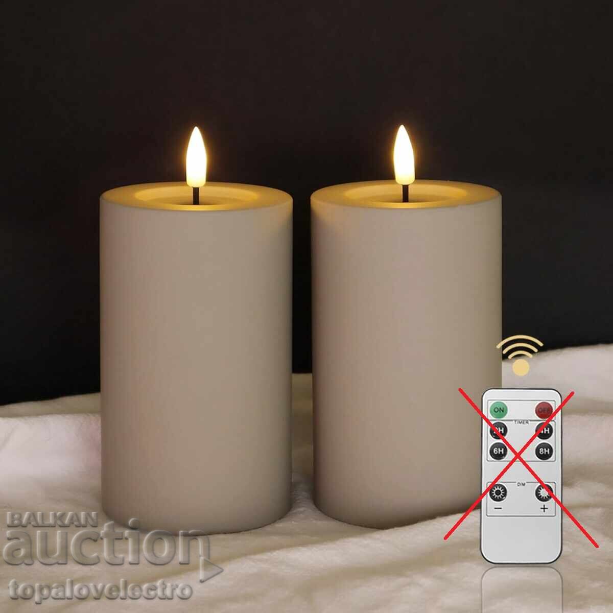 Waterproof LED candles with batteries, 2 pieces in a set Waterproof LED candles with batteries, 2 pieces in a set