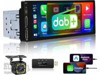 Hikity 1 DIN Radio auto cu CarPlay / Android Auto și ka