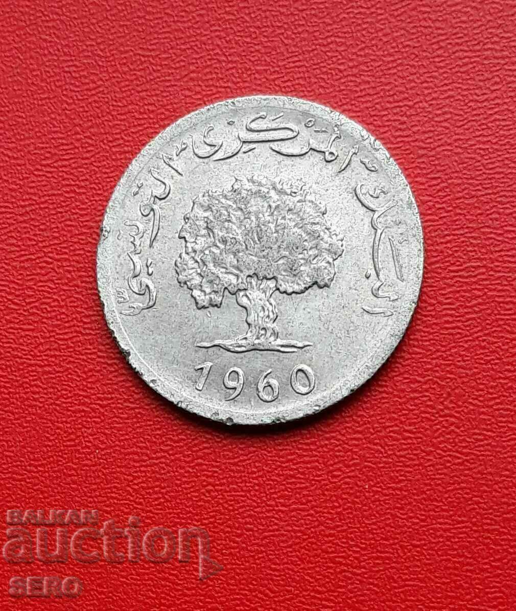 Тунис-5 милима 1960 с цена 0.30 лв. | € 0.15 Тунис-5 милима 1960 с цена 0.30 лв. | € 0.15