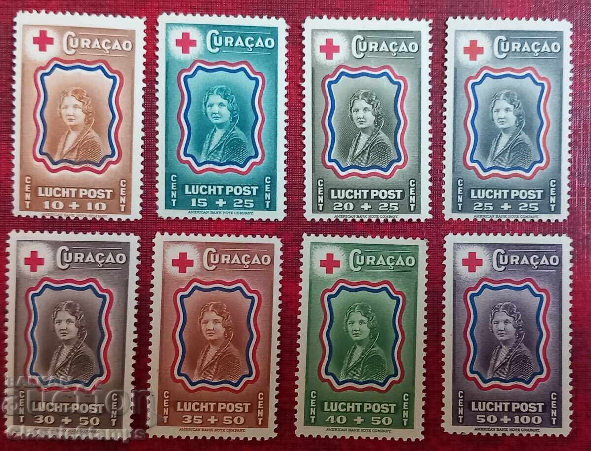 Καθαρή σειρά με αυτοκόλλητο Ολλανδικές Αντίλλες 1944 Καθαρή σειρά με αυτοκόλλητο Ολλανδικές Αντίλλες 1944