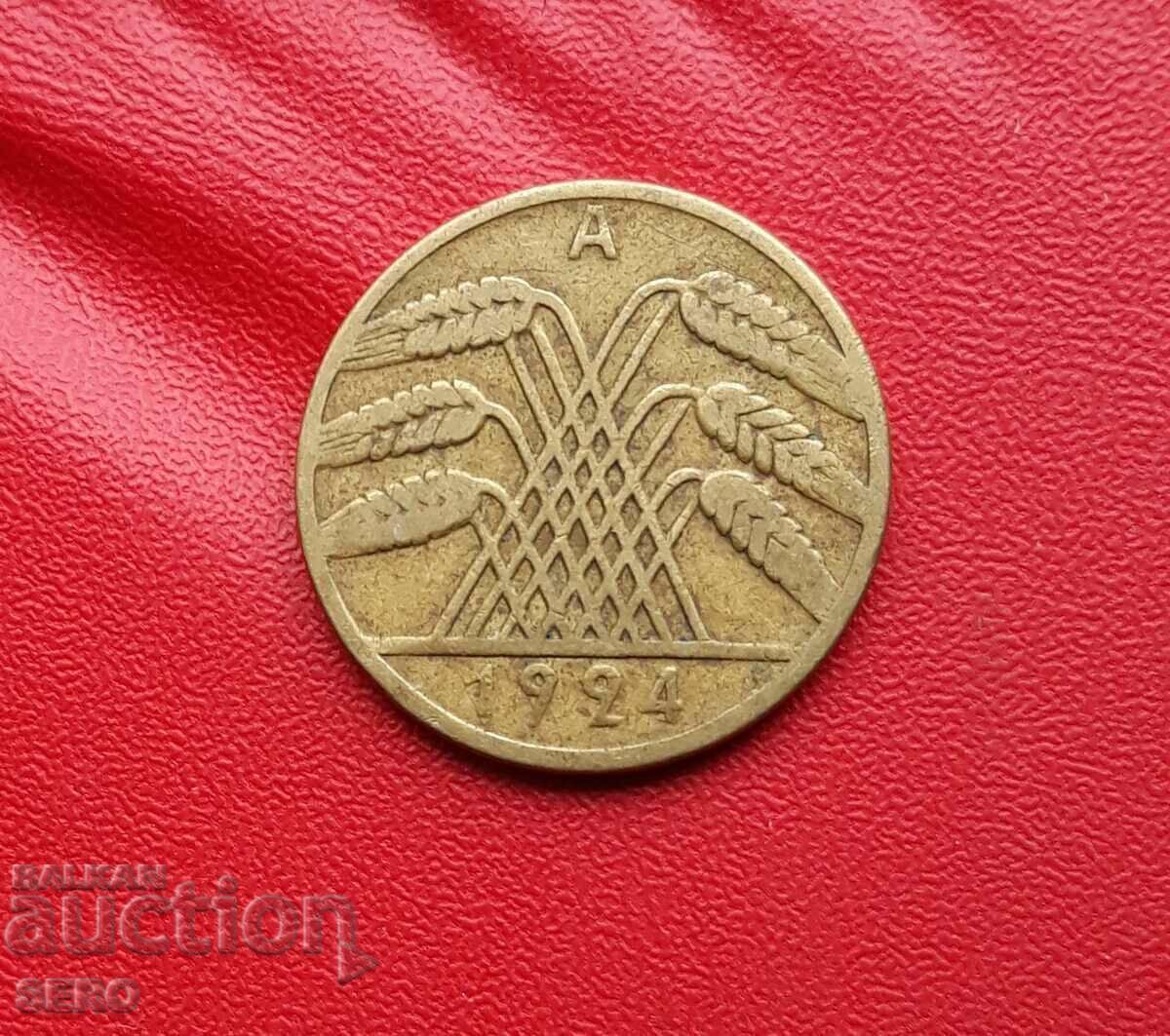 Γερμανία-10 Pfennig 1924 A-Berlin με τιμή 0.50 BGN | € 0.26