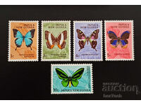 Papua Noua Guinee 1966 1,3,4,5,10 cenți Fluturi