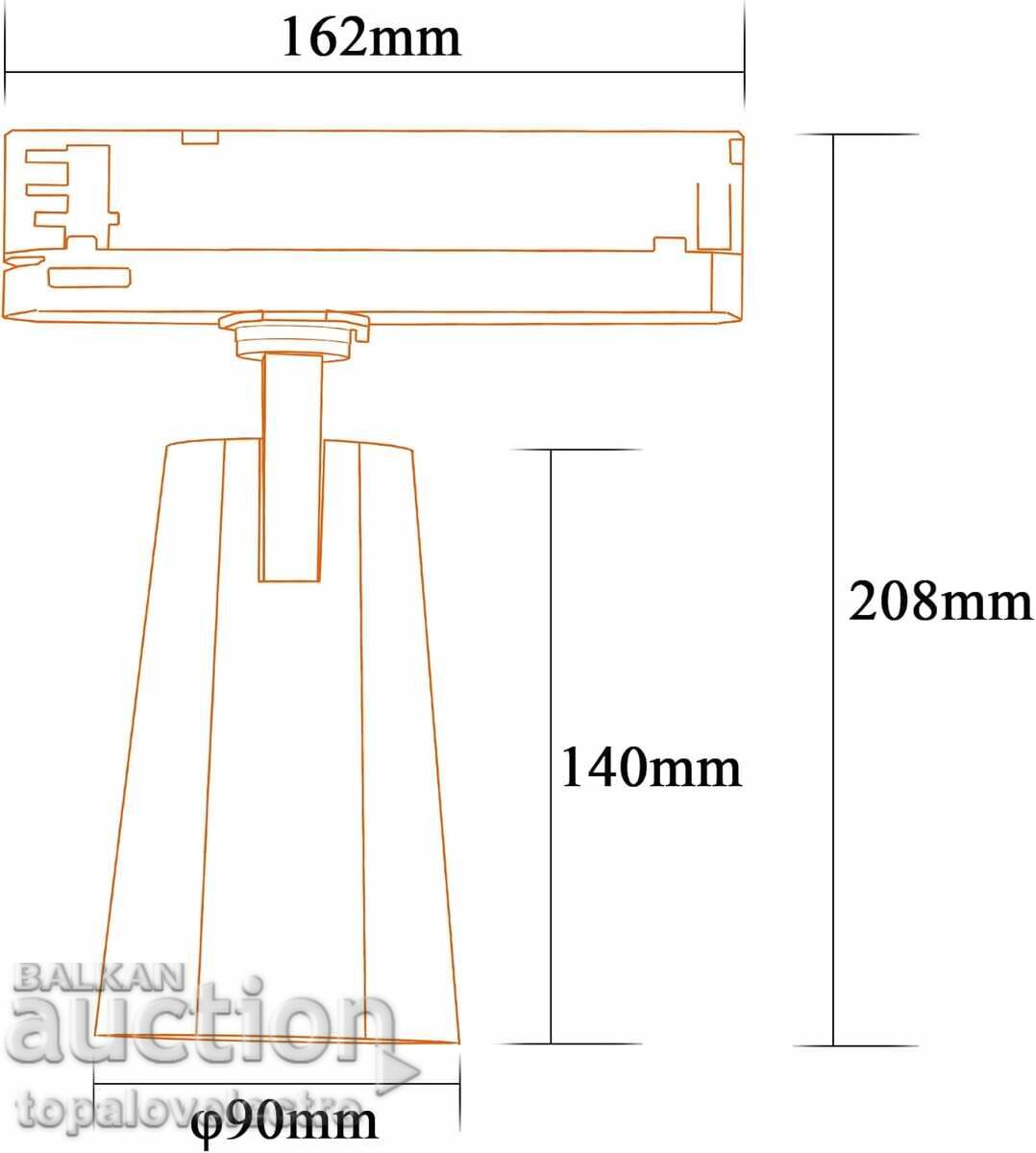 Доставка на НОВ! LED Релсов Прожектор 30W – 3-Фазен, 4-Жилен, завъртащ с