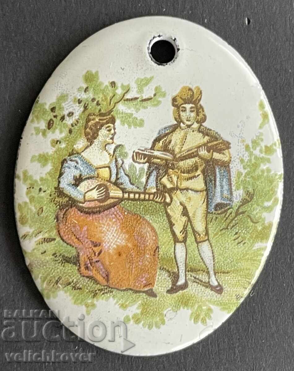 41855 Germania medalion cuplu îndrăgostit cântând la mandolină