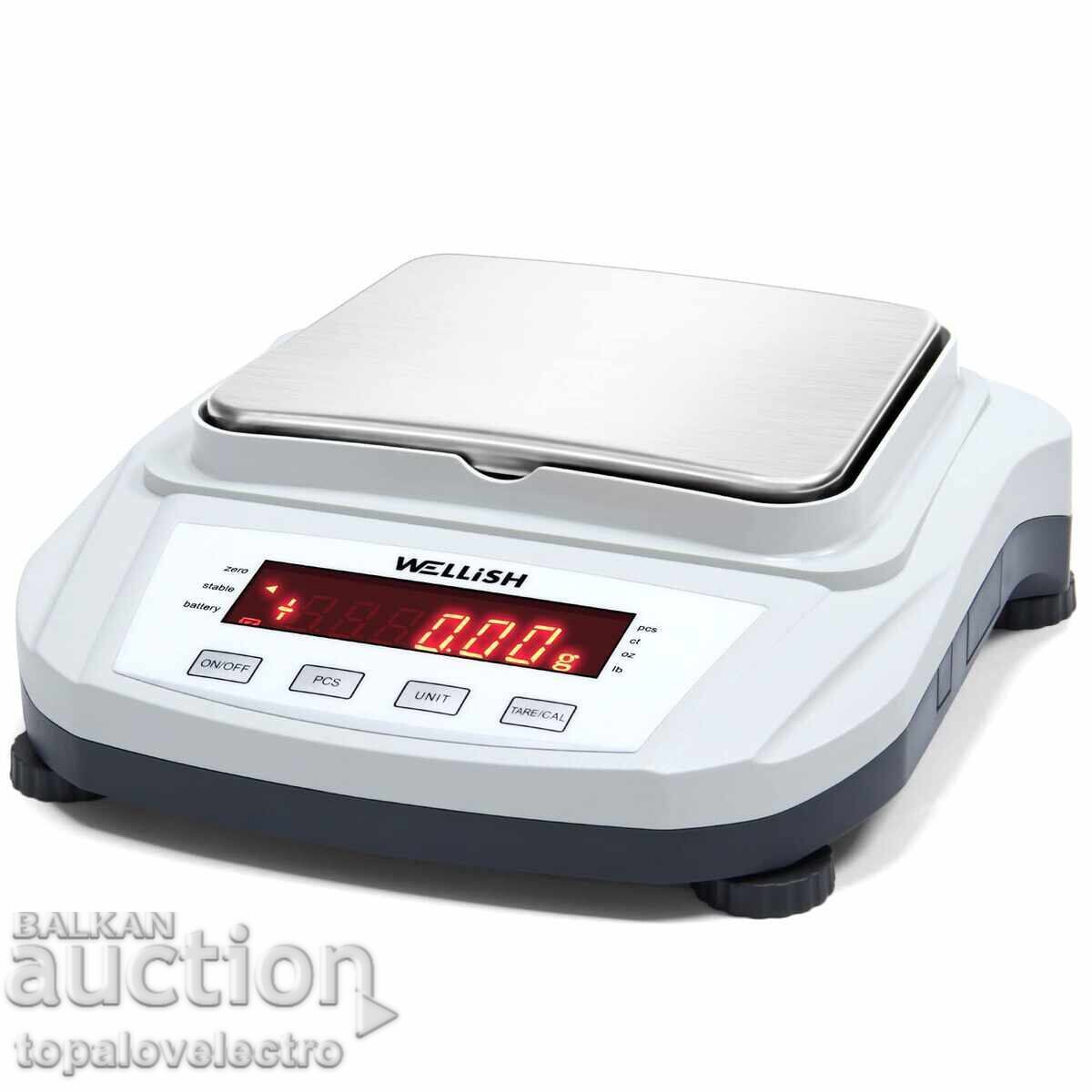 НОВА! Прецизна лабораторна везна 2000g/0.1g, LCD дисплей