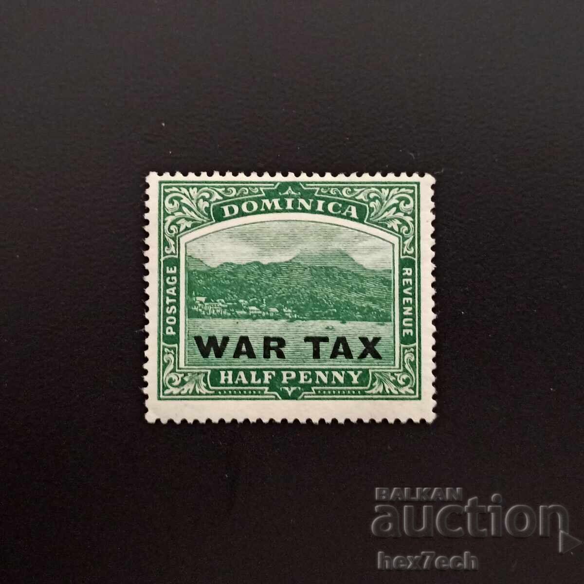 Dominica 1918 1/2 Penny War Tax Dominica 1918 1/2 Penny War Tax
