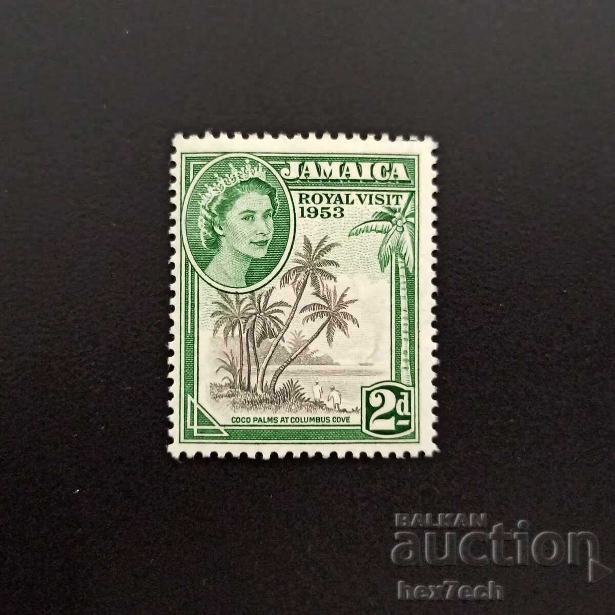 Jamaica 1953 2 penny Vizita Regală Jamaica 1953 2 penny Vizita Regală