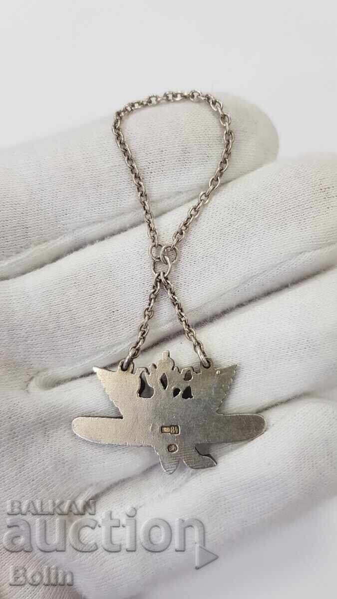 Semn țarist rusesc pentru donație pe frontul aerian militar - 6