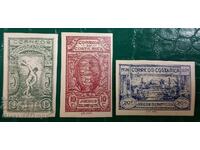 Καθαρή σειρά Κόστα Ρίκα με αυτοκόλλητο μη οδοντωτή 1924