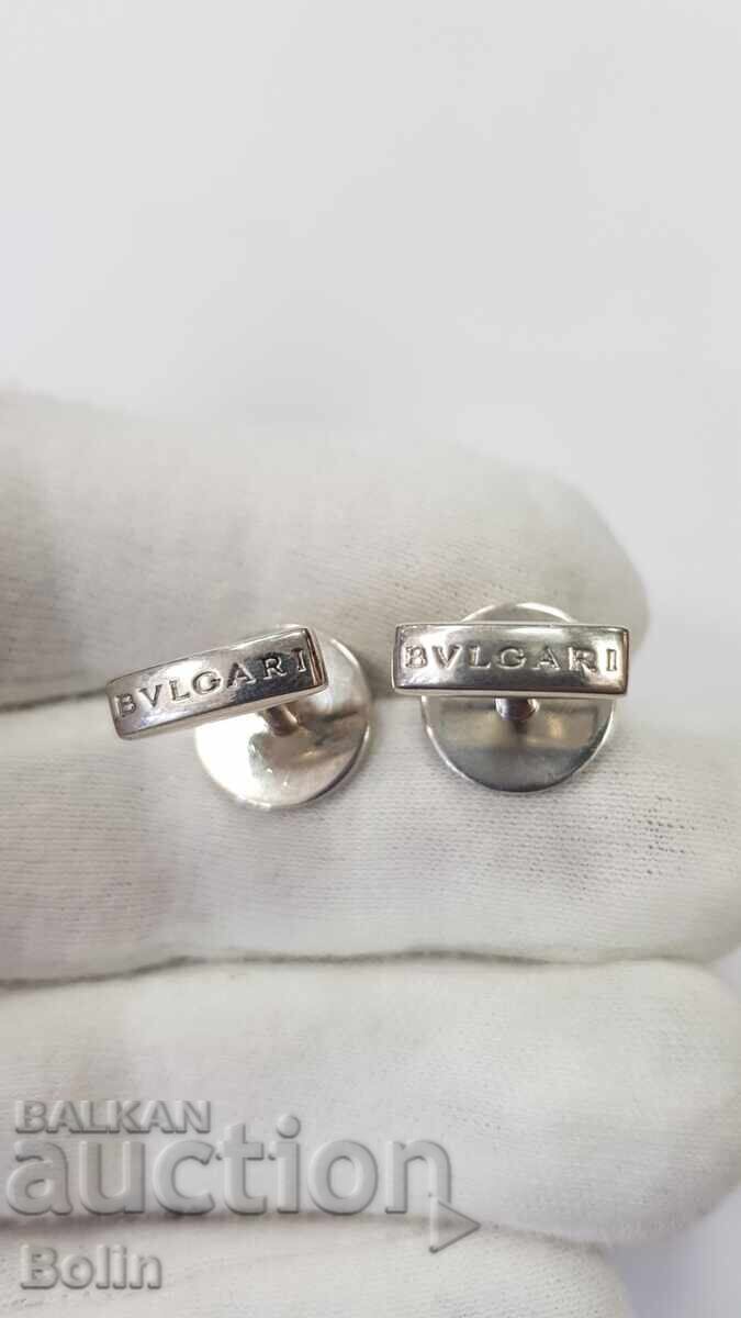 Παράδοση Κομψά αυθεντικά ασημένια μανικετόκουμπα BVLGARI ITALY Παράδοση Κομψά αυθεντικά ασημένια μανικετόκουμπα BVLGARI ITALY