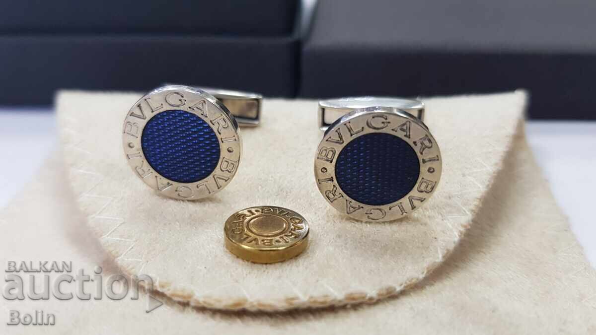 Κομψά αυθεντικά ασημένια μανικετόκουμπα BVLGARI ITALY - 7 Κομψά αυθεντικά ασημένια μανικετόκουμπα BVLGARI ITALY - 7