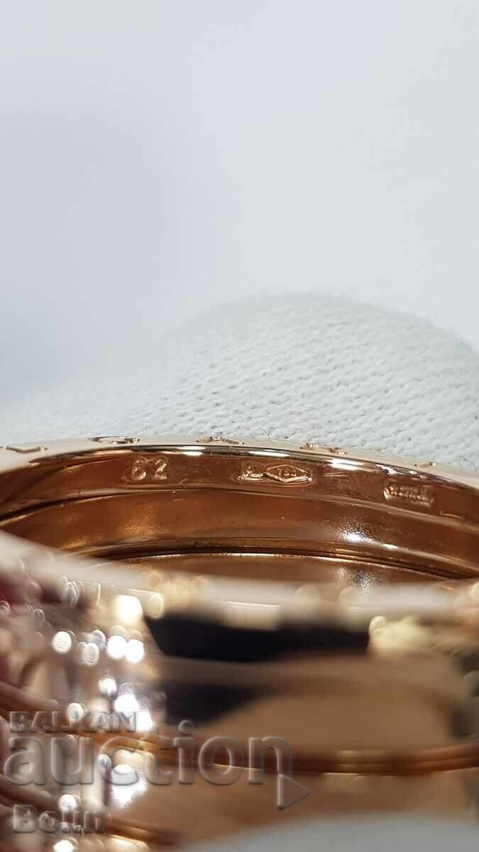 Rare Bvlgari Italy 18k 750 Gold Company Ring - 5