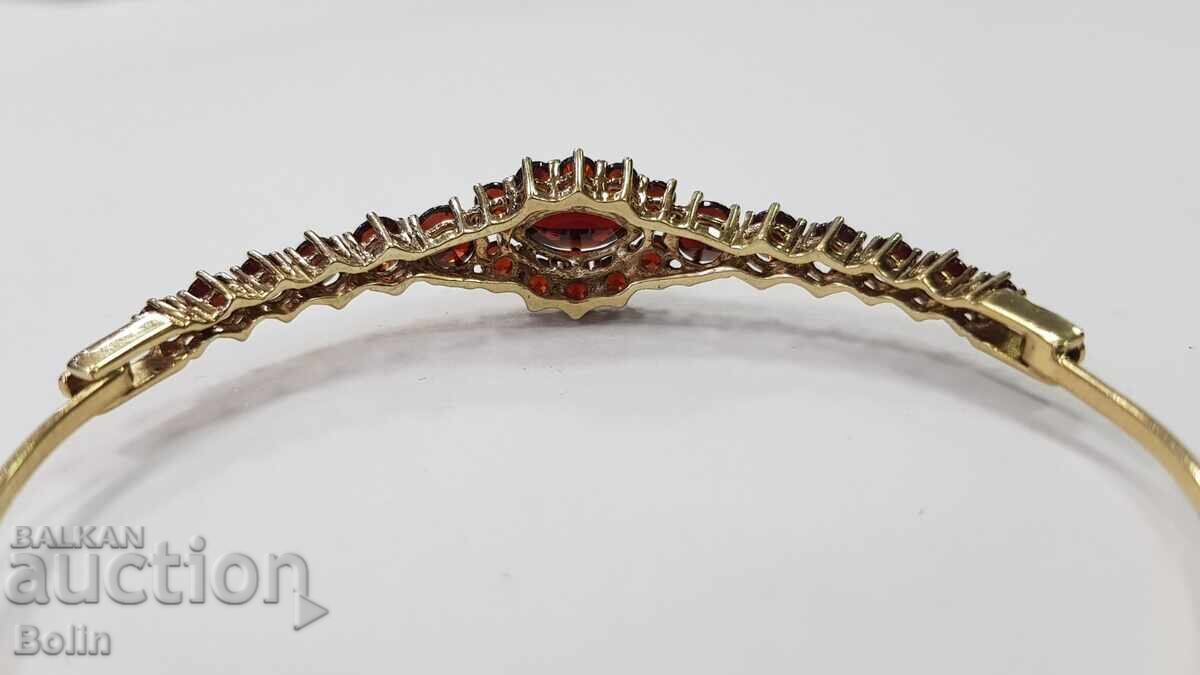 Brățară de aur frumoasă cu granate 8 carate 333 pr. Europa - 5 Brățară de aur frumoasă cu granate 8 carate 333 pr. Europa - 5