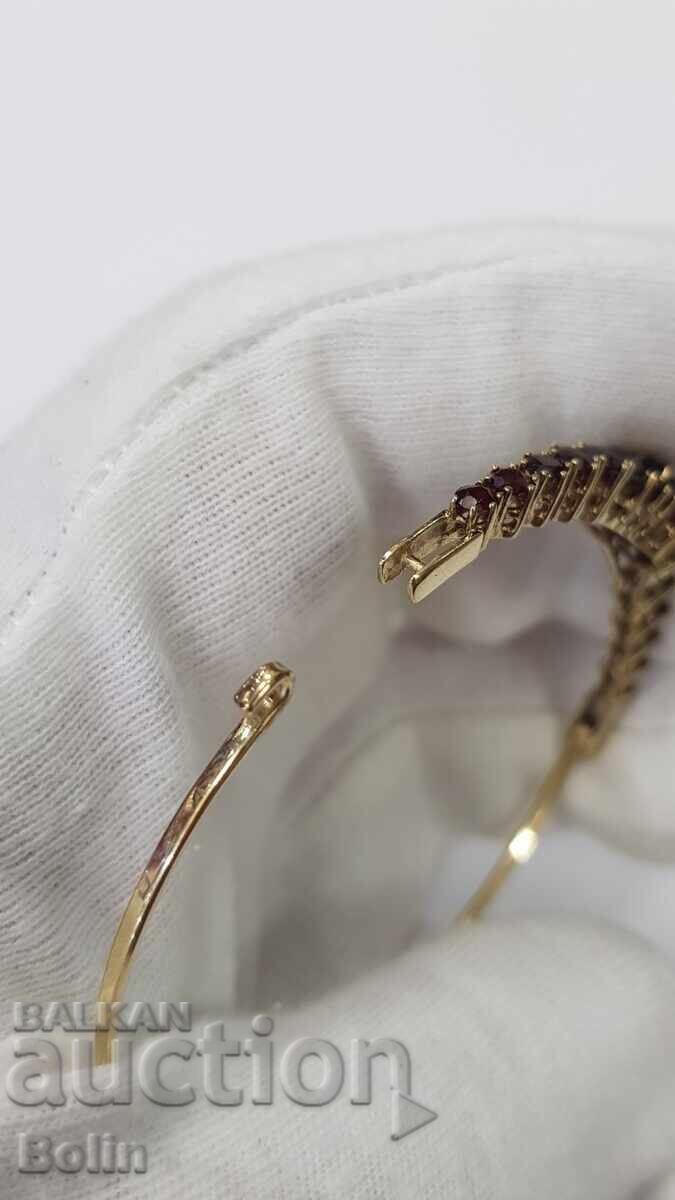 Brățară de aur frumoasă cu granate 8 carate 333 pr. Europa - 7