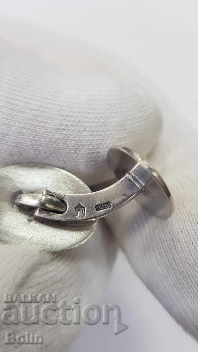 Butoni argint placat cu aur Art Deco 835 pr. Europa - 5