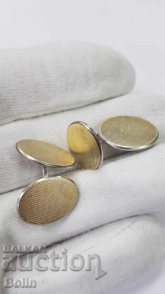 Silver Gilt Cufflinks Art Deco 835 pr. Europe - 6