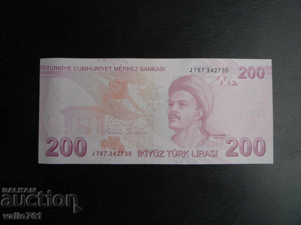 ΤΟΥΡΚΙΑ 200 ΛΙΡΕΣ 2009 (2024) ΝΕΟ UNC με τιμή 15.00 BGN | € 7.67