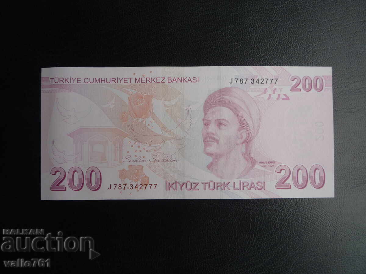 ΤΟΥΡΚΙΑ 200 ΛΙΡΕΣ 2009 (2024) ΝΕΟ UNC με τιμή 16.00 BGN | € 8.18 ΤΟΥΡΚΙΑ 200 ΛΙΡΕΣ 2009 (2024) ΝΕΟ UNC με τιμή 16.00 BGN | € 8.18