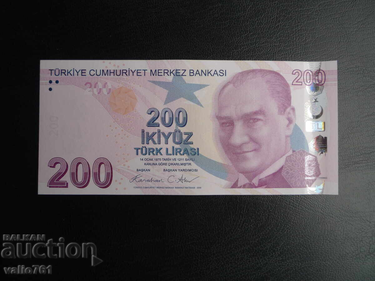 ΤΟΥΡΚΙΑ 200 ΛΙΡΕΣ 2009 (2024) ΝΕΟ UNC ΤΟΥΡΚΙΑ 200 ΛΙΡΕΣ 2009 (2024) ΝΕΟ UNC