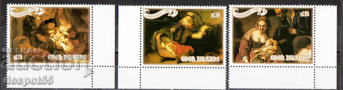 1987. Cook Islands. Christmas - Rembrandt Paintings, 1606-1669