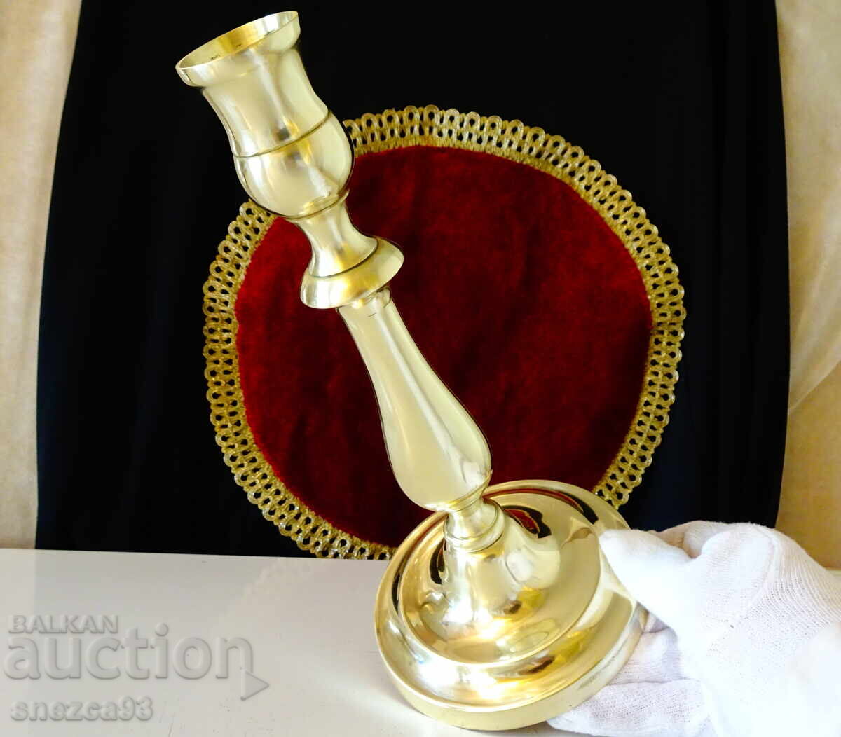 Bronze candlestick 25 cm, 490 g, Victorian style