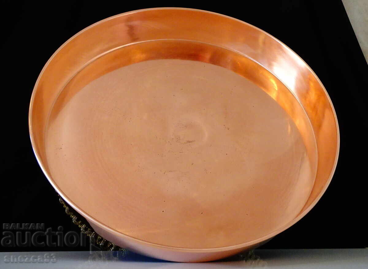 Χάλκινο τηγάνι 36 εκ., καθαρός κόκκινος χαλκός 800 γρ με τιμή 199.00 BGN | € 101.75