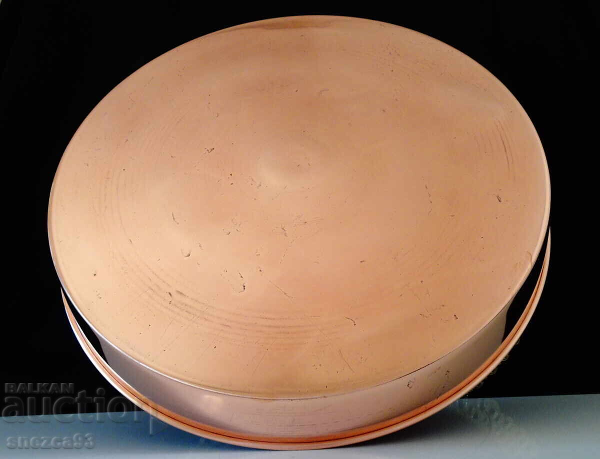 Χάλκινο τηγάνι 36 εκ., καθαρός κόκκινος χαλκός 800 γρ - 5