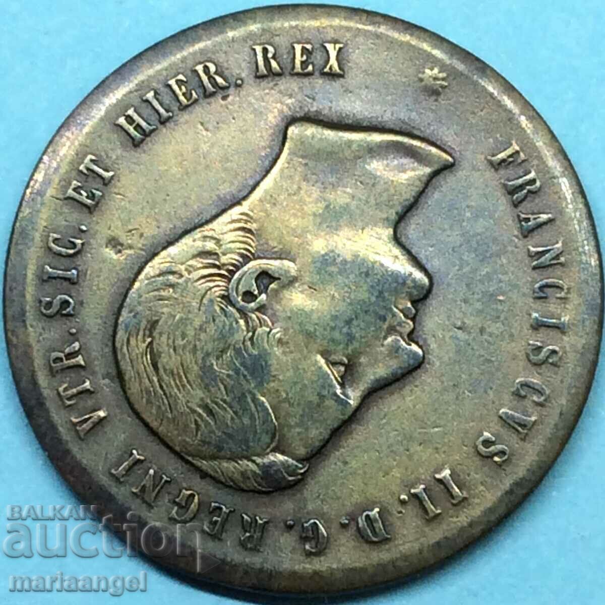 Δημοπρασία 2 Tornesi 1859 Ιταλία Φραγκίσκος Β' (1859-1860)