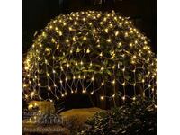 NOUĂ! Plasă luminoasă LED 4.5x1.6 m, 8 moduri, alb cald