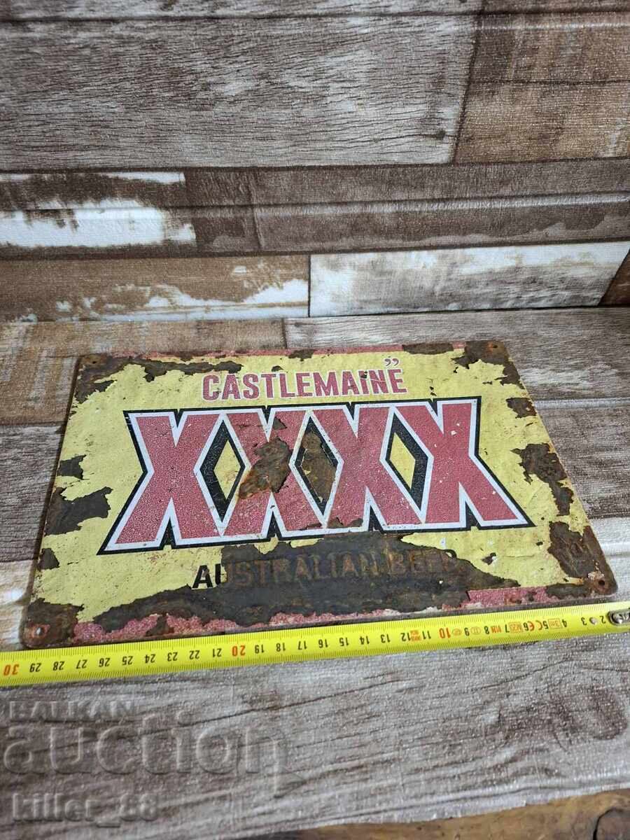 Παράδοση Παλιά μεταλλική πινακίδα