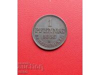 Germany-Hanover-1 pfennig 1863-ext. preserved