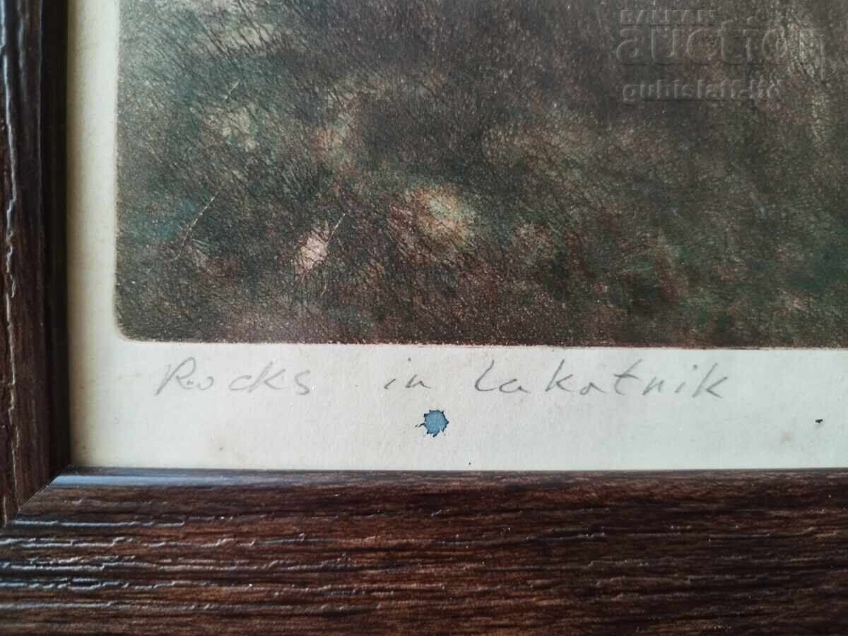 Licitație Pictură, grafică, „The Rocks at Lakatnik”, art. V. Isaev, 1992