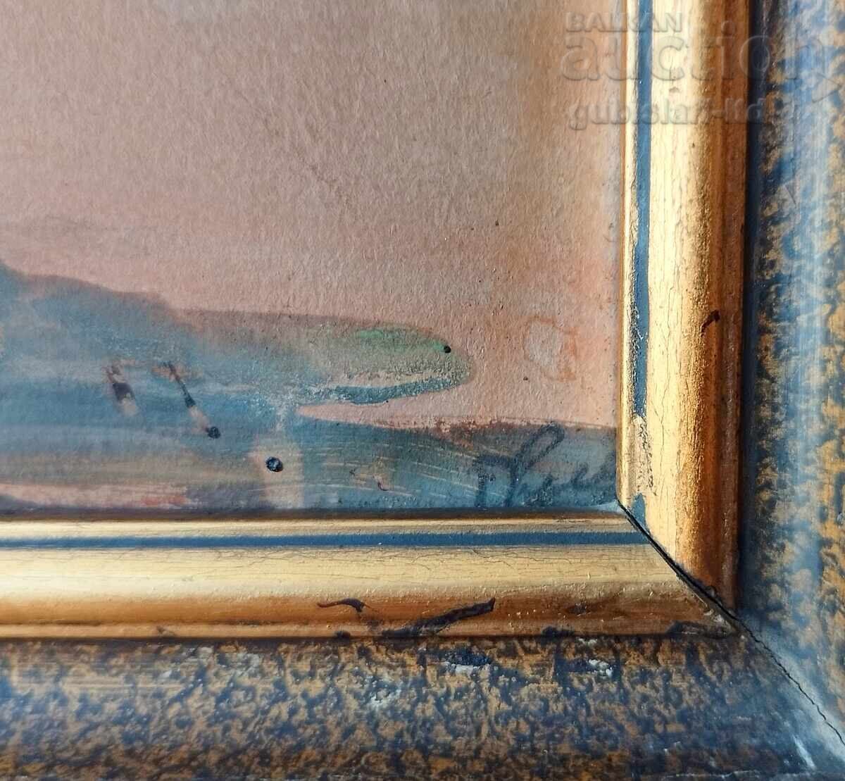 Аукцион Картина, къщи, български автор, 1950-те г.