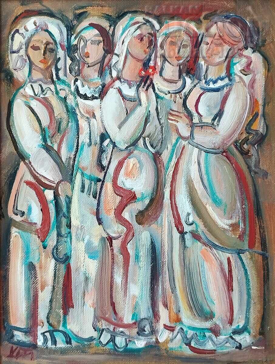 Tabloul „Fetele”, art. Hristo Todorov (1935-2015) cu preț € 1450.00 | 2835.95 BGN