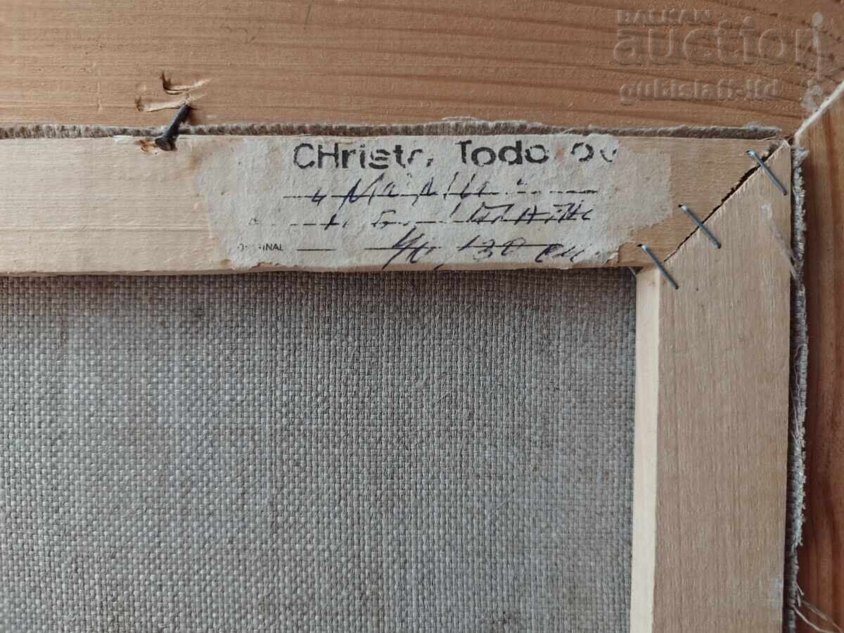 Παράδοση Ζωγραφική "Κορίτσια", τέχνη. Hristo Todorov (1935-2015)