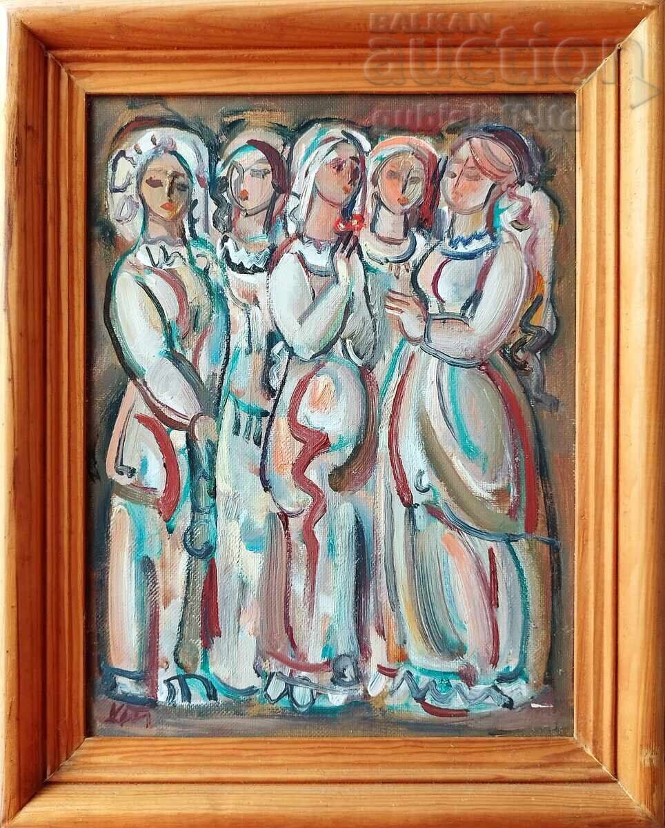 Tabloul „Fetele”, art. Hristo Todorov (1935-2015)
