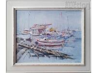 Painting "Sozopol Boats", artist Svetlin Nenov, 2000