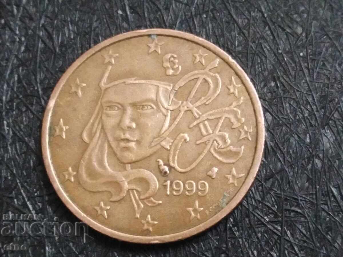 1999 Г. 5 ЕВРОЦЕНТА ФРАНЦИЯ ,монета