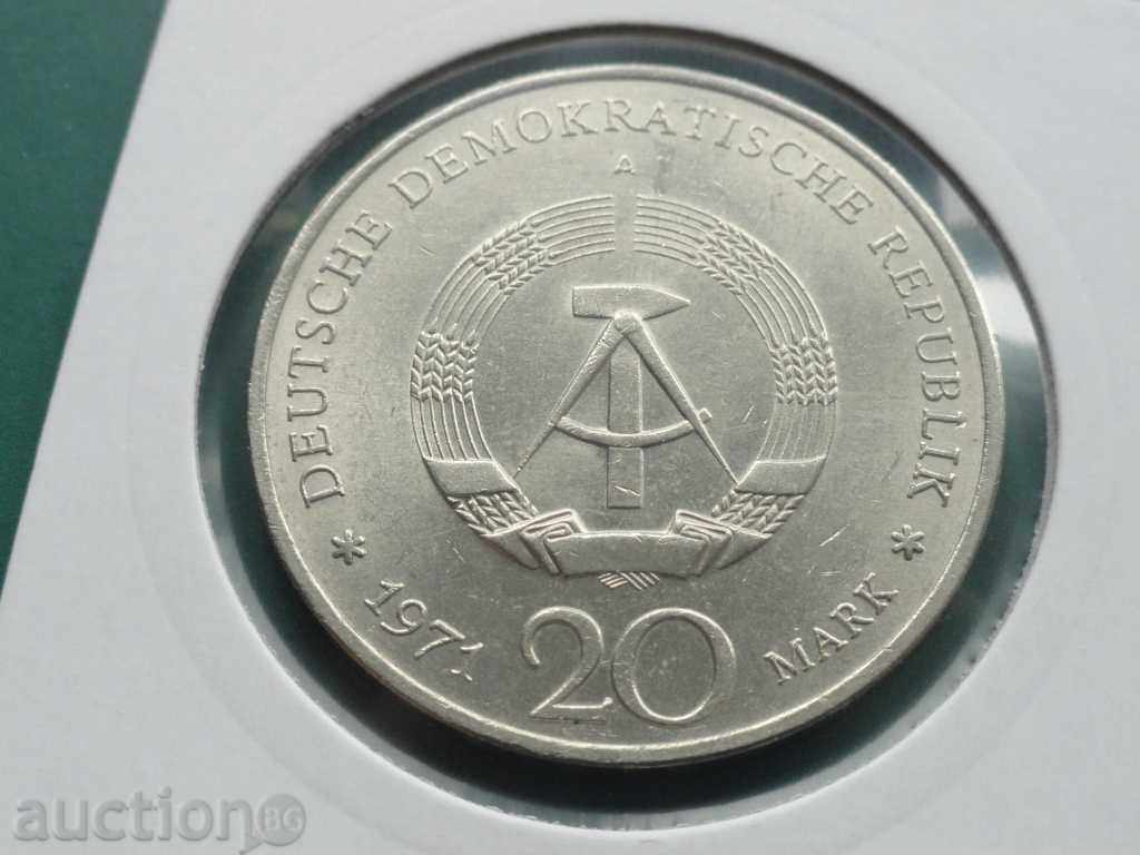 Γερμανία 1971 - 20 μάρκα "Ernst Thalmann" ΓΛΔ με τιμή 9.60 BGN | € 4.91