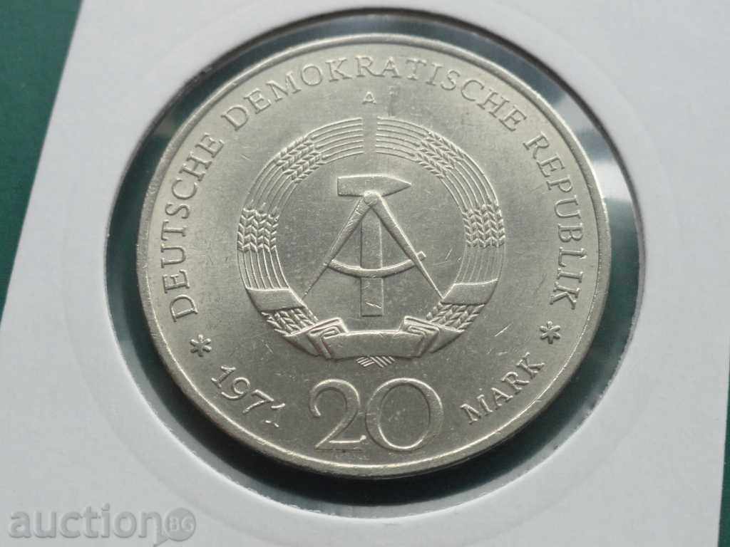 Livrarea Germania 1971 - 20 mărci "Ernst Thalmann" RDG Livrarea Germania 1971 - 20 mărci "Ernst Thalmann" RDG