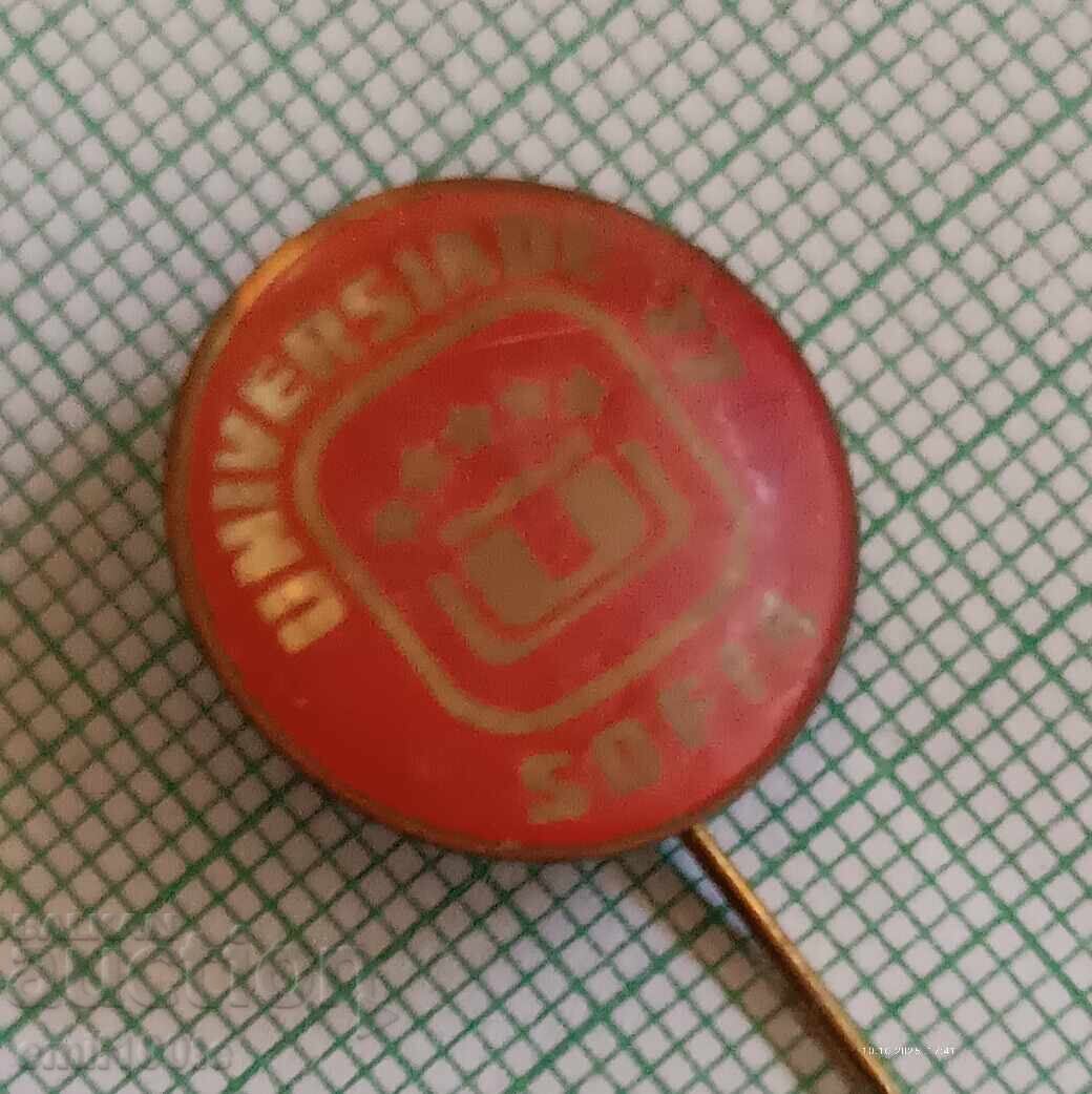 Badge - Universiade Sofia 77 with price 2.00 BGN | € 1.02 Badge - Universiade Sofia 77 with price 2.00 BGN | € 1.02