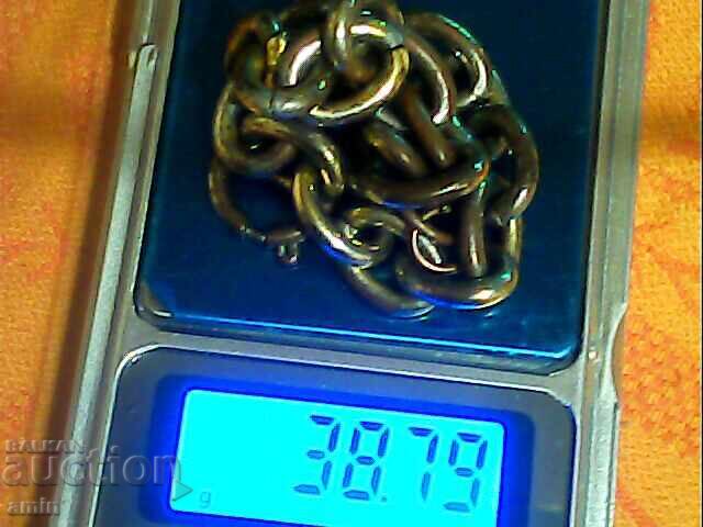 Παράδοση Παλιά όμορφη επιχρυσωμένη ασημένια βραχιόλι 19εκ Παράδοση Παλιά όμορφη επιχρυσωμένη ασημένια βραχιόλι 19εκ