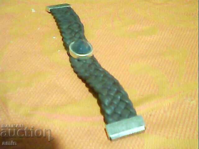 Licitație Brățară magnetică din piele frumoasă cu piatră naturală