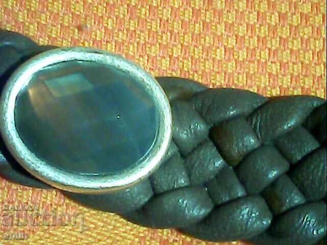 Livrarea Brățară magnetică din piele frumoasă cu piatră naturală