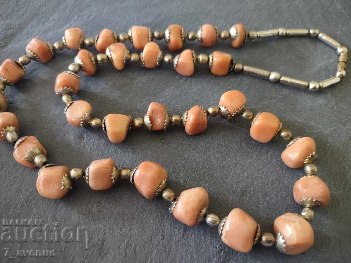 Auction  Necklace jewelry necklace, natural stone 70s 11.10.25