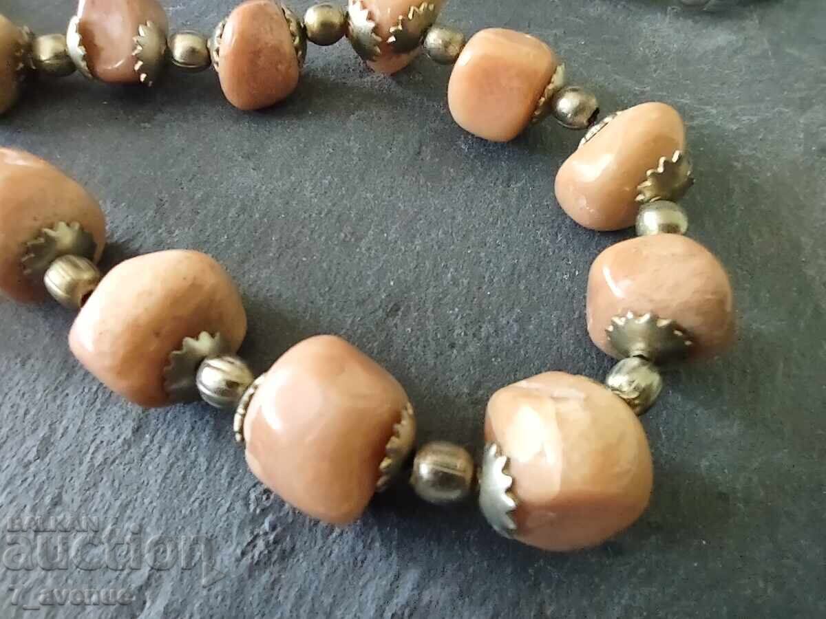 Necklace jewelry necklace, natural stone 70s 11.10.25 - 5