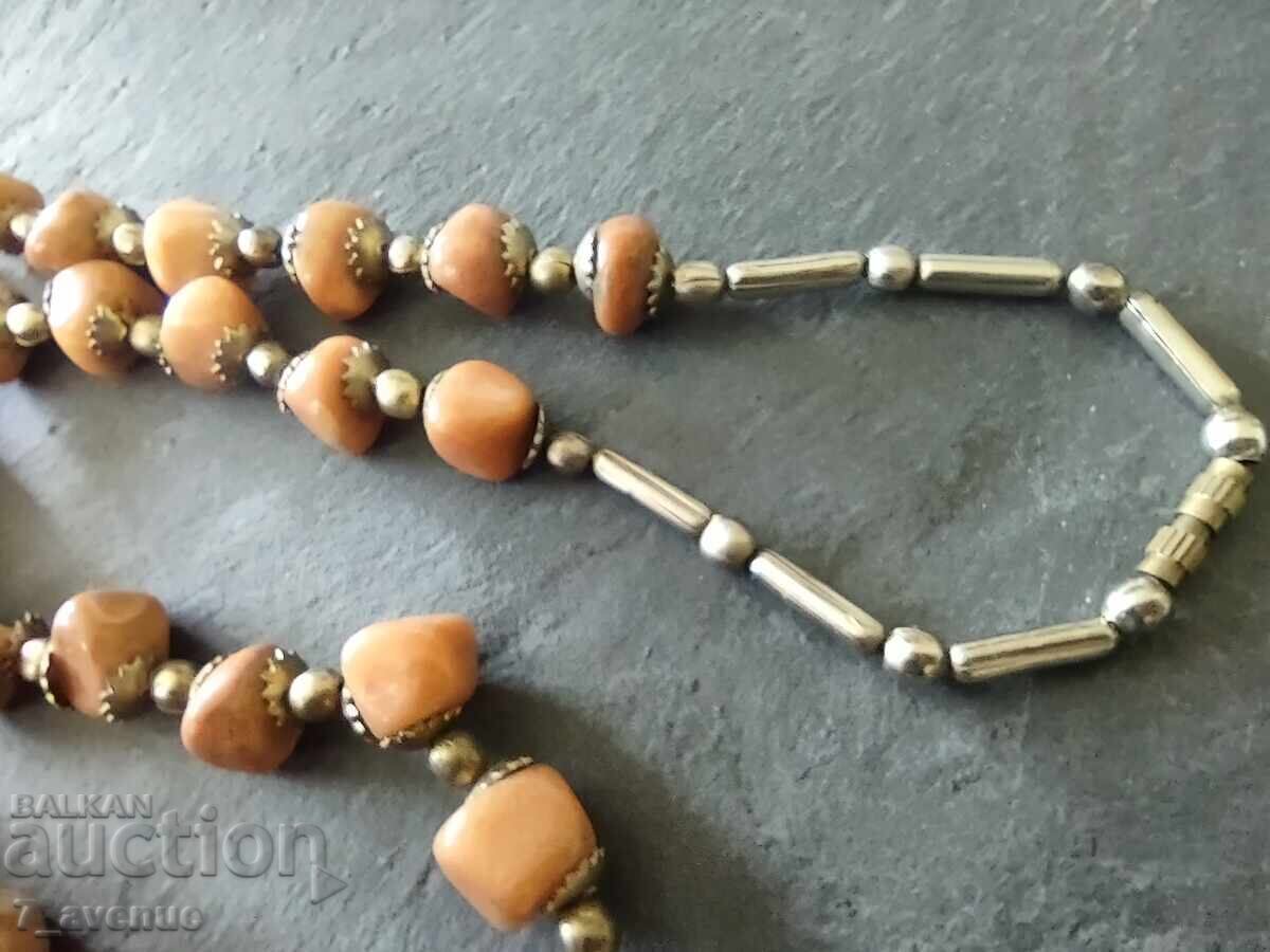 Necklace jewelry necklace, natural stone 70s 11.10.25 - 7