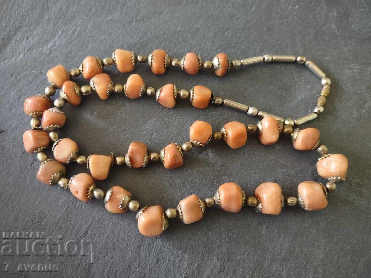 Necklace jewelry necklace, natural stone 70s 11.10.25