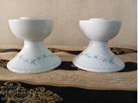 Pereche de sfeșnice din porțelan